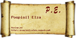 Pospisil Elza névjegykártya